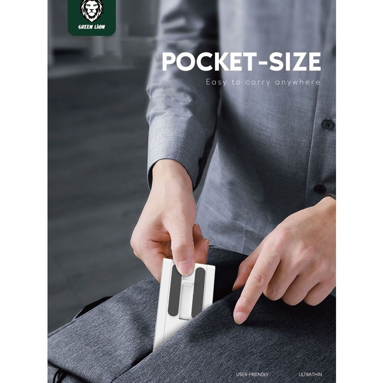 Green Lion Pocket Size Stand  - White