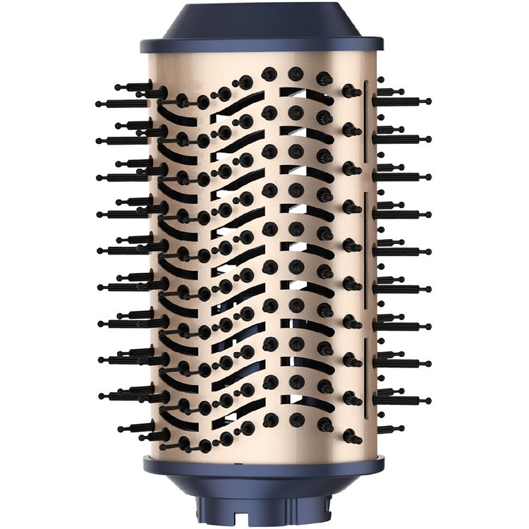 Porodo 5-in-1 Hot Air Brush Styling Set with Straightening & Curling Tools, 1000W Rated Power, 360° Swivel Cord, Adjustable Temperature Control, 3 Noise Levels, Powerful Motor - Blue / Gold