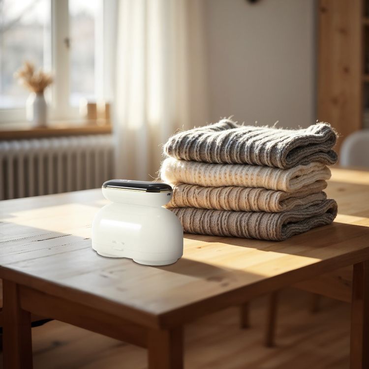 Green Lion Dualpro Digital Fabric Remover with 3-Gear Speed Control, Up to 2.2 Hours Working Time, 130mL Lint Bin Capacity, 2 × 6-Leaf Blades, Honeycomb Mesh Cover, Comfortable Hand Grip, Dual-Head Design - White