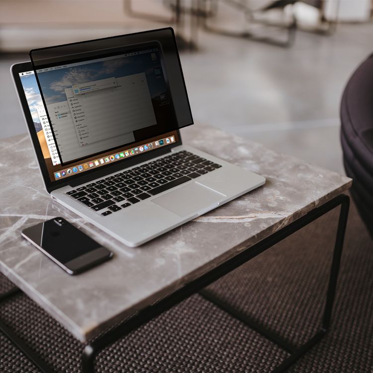 Levelo Air Shield Privacy Screen Protector for MacBook Pro 14" with 30° Privacy Angle on Both Sides, Water-Resistant, Ultra-Thin, Removable and Reusable, Scratch-Resistant - Black