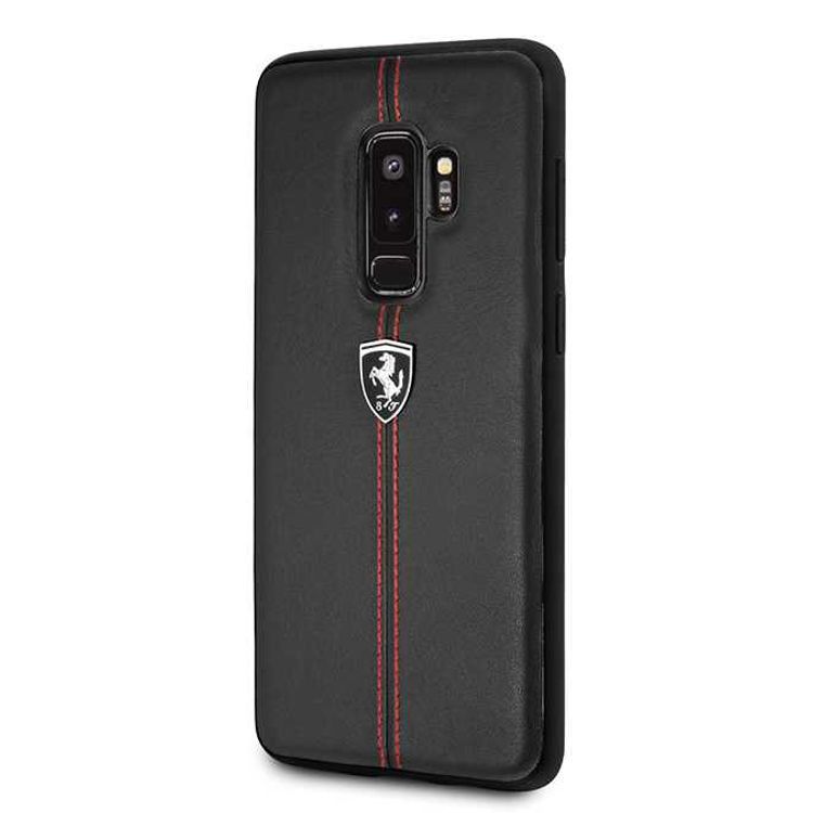 CG Mobile Ferrari Heritage Hard Phone Case Compatible for Samsung Galaxy S9 Plus Protective Mobile Case Officially Licensed - Black