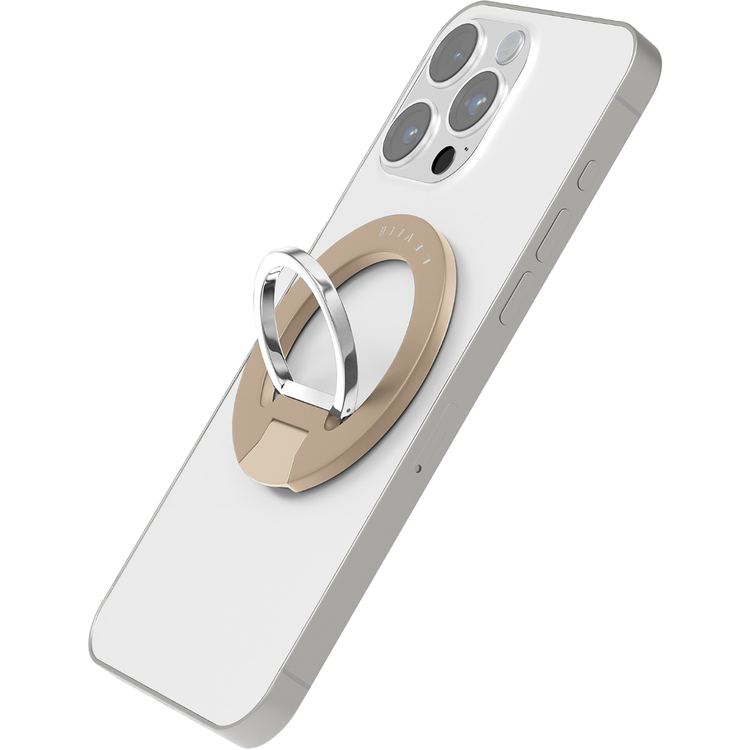 Levelo Gia Magsafe Phone Ring Holder & Mount with Full Rotation 360°, Non-Slip Surface, Comfortable Grip, Strong Magnetic Force, Laptop Mount, MagSafe Compatible - Desert Titanium