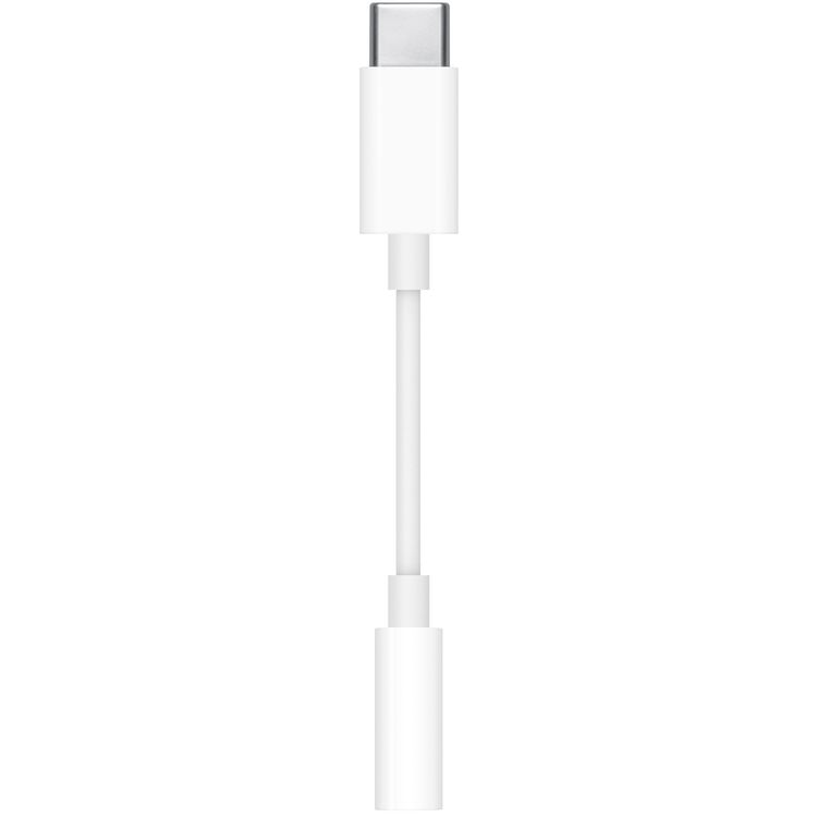 Apple USB-C to Headphone Jack Adapter, USB-C To Headphone Jack, Easy Connect - White