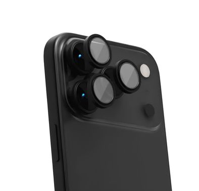 Levelo LucentTrio Camera Lens Protector with 99%  Transmittance for iPhone 17 Pro / 17 Pro Max, Anti-Fingerprint, Anti-Scratch, Double-Sided AR Glass, Oleophobic Coating, Multi-Layer Protection, Strong Adhesive - Titanium Black