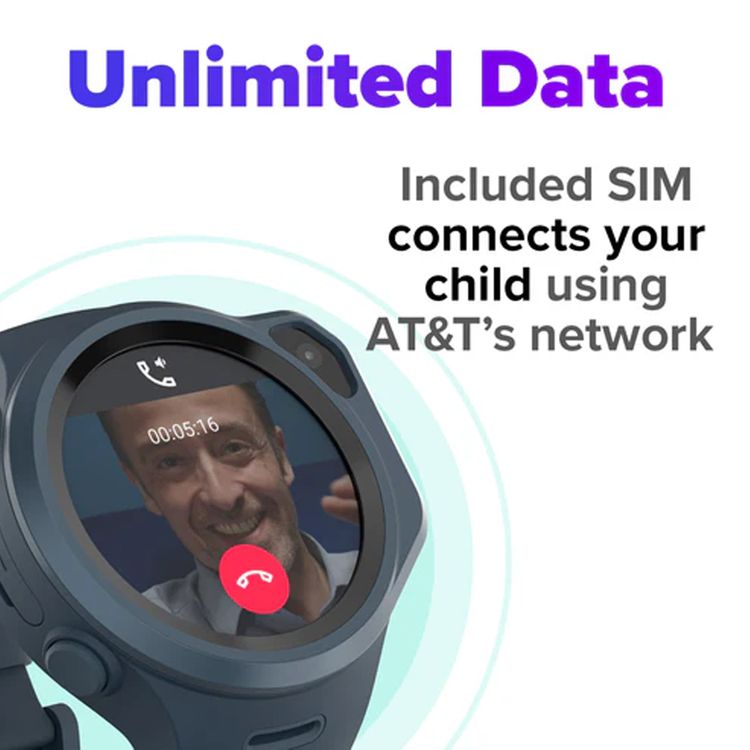 MyFirst Fone R1S Kids Smartwatch, 1.3" TFT Round Display, 2MP Front Camera, 8GB Storage, NANO SIM Card, Heart Rate Monitoring with High Heart Rate Alert, GPS, Android & iOS, IPX8 Water Resistant - Space Blue