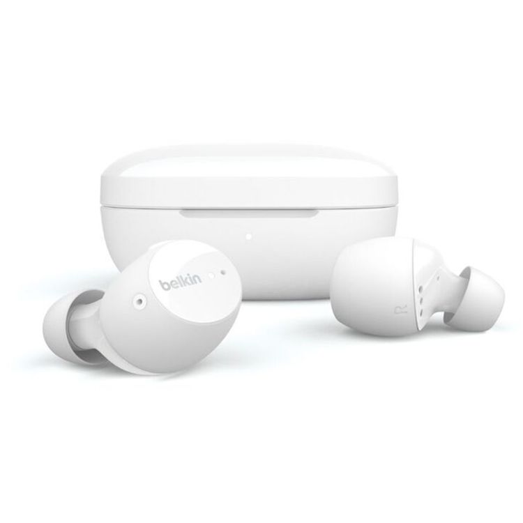 Belkin Soundform Immerse Noise Cancelling Earbuds, Google Fast Pair, Up to 24 Hours Battery Life, Wireless/ Bluetooth Connection Type - White