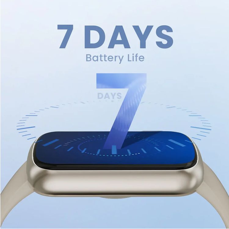 HiFuture EVO2 Smart Watch with 1.47" IPS Display, Up to 7 Days Battery Life, Health Monitoring, Calorie & Step Count, Lightweight Design - Beige