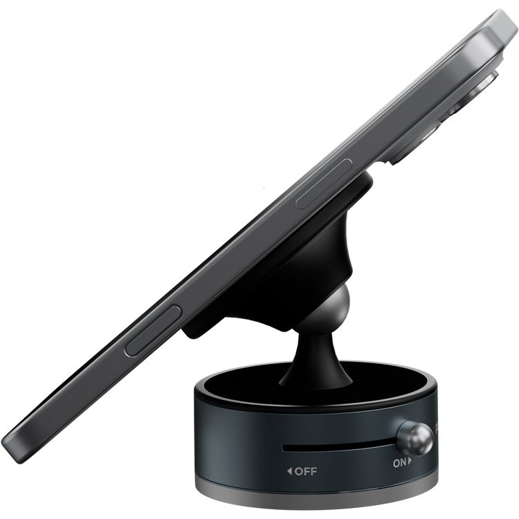 حامل هاتف ماج سيف متعدد الأسطح من بورودو مع قفل قبضة، مصنوع من مادة ABS وPC وسبائك الألومنيوم، نوع المغناطيس N52، سعة امتصاص 1.5 كجم، زاوية رؤية قابلة للتعديل - رمادي غامق