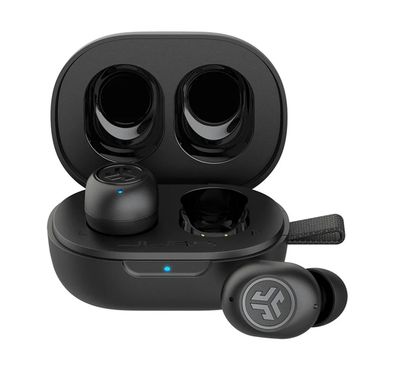 JLab JBuds Mini True Wireless Earbuds, Noise-Canceling, Quick Charge, Splashproof, 15 Minutes of Fast Charging Time, 20 Hours Total Playtime - Black
