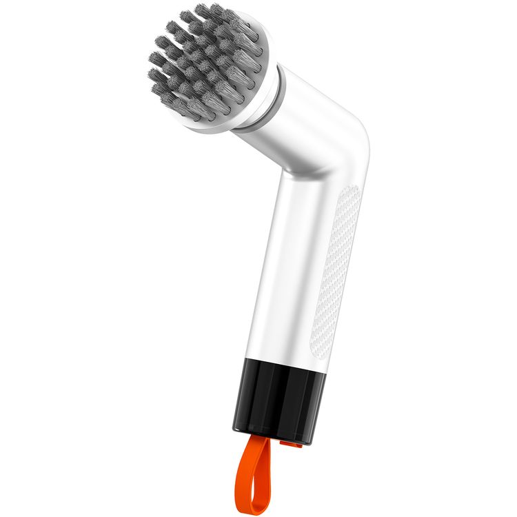 Porodo Lifestyle MiniSpin Electric Cleaning Brush with 5 Heads, Type-C Fast Charging, 360° Rotating Deep Clean, IPX6 Water Resistance, 1200mAh Battery, Dual-Speed Cleaning – White