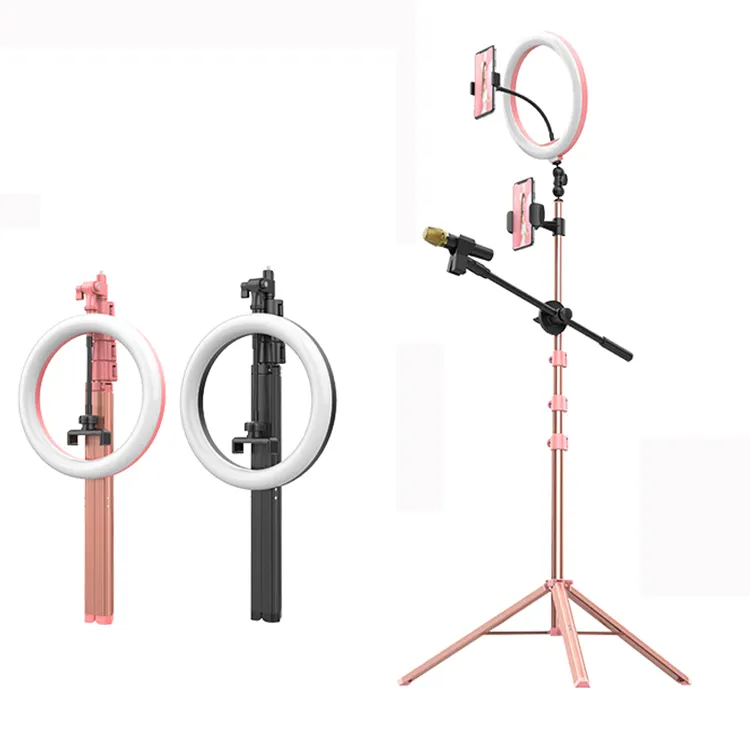 Wonew Selfie Ring Light with Tripod Stand 10  - Black