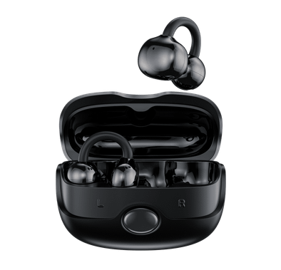 سماعات Green Lion Venice اللاسلكية مع تحكم باللمس، خفيفة الوزن ومريحة، بمحرك 10 ملم، صوت مفتوح الأذن، تثبيت آمن بمشبك، مكالمات صوتية واضحة، منفذ شحن Type-C، وقت شحن حوالي 1.5 ساعة، منفذ شحن Type-C، وقت استعداد حوالي 12 ساعة، نطاق نقل 10 أمتار، إصدار Bluetooth 6.0 - لون أسود.