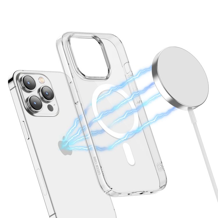 Green Lion MagSafe Delgado Case for iPhone 14 Plus, Ultra Drop Protection, Anti Fingerprint & Anti Scratch, Camera Protection, Ultra HD Clarity - Clear