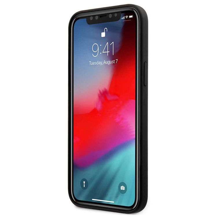 CG Mobile BMW Liquid Silicone Case Tone to Tone Compatible for iPhone 12 / 12 Pro (6.1") - Black