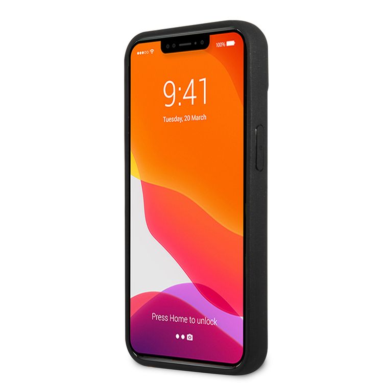 CG MOBILE Ferrari Real Carbon Hard Case Metal Logo Compatible for iPhone 13 (6.1") Scratches Resistant, Easy Access to All Ports