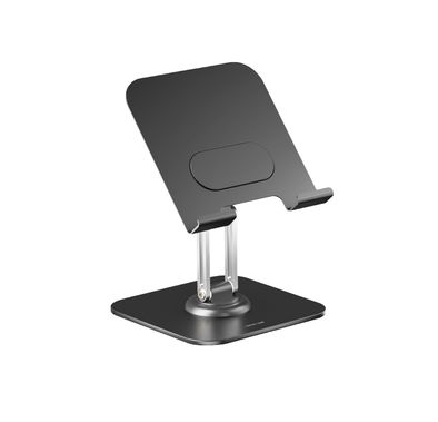 Green Lion M6-Rotating Stand with 3-Axis Design, Compatible with 4-12.9" Devices, Square Metal Base, Adjustable Height, Flexible Viewing Angles, Up to 650g Load Capacity - Black