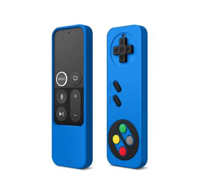 Elago R4 Retro Apple TV Remote Case Compatible with Apple TV Siri Remote 4K 5th / 4th Generation, Classic Controller Design [Non-Functional], Extra Protection, Lanyard Included - Blue