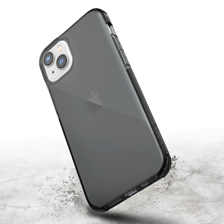 X-Doria Raptic clear, Shock Absorbing Protection, Compatible with iPhone 14 Plus - Smoke