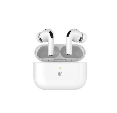 Porodo ANC Earbuds Pro III, 13mm Driver Size, 300mAh Charging Case & 30mAh Earbuds Battery, 25dB Noise Reduction, Voice Assistant, Up to 5 Hours Play Time, 25m Transmission Range - White