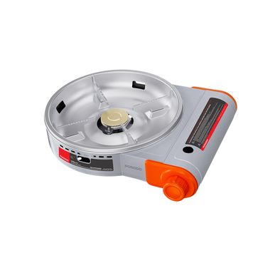 Porodo Single Burner Tabletop Gas Stove with Multi-Level Flame Control, Instant Electronic Ignition, Quick Setup Design, Butane Gas Type - Gray