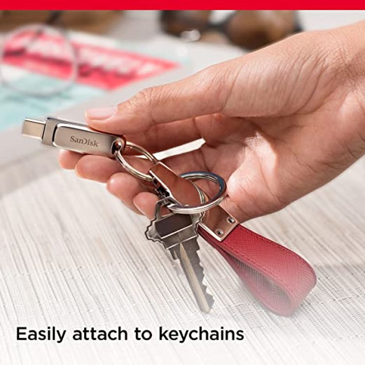 SanDisk 128GB Ultra Dual Drive Luxe USB Type-C - SDDDC4-128G-G46, Silver