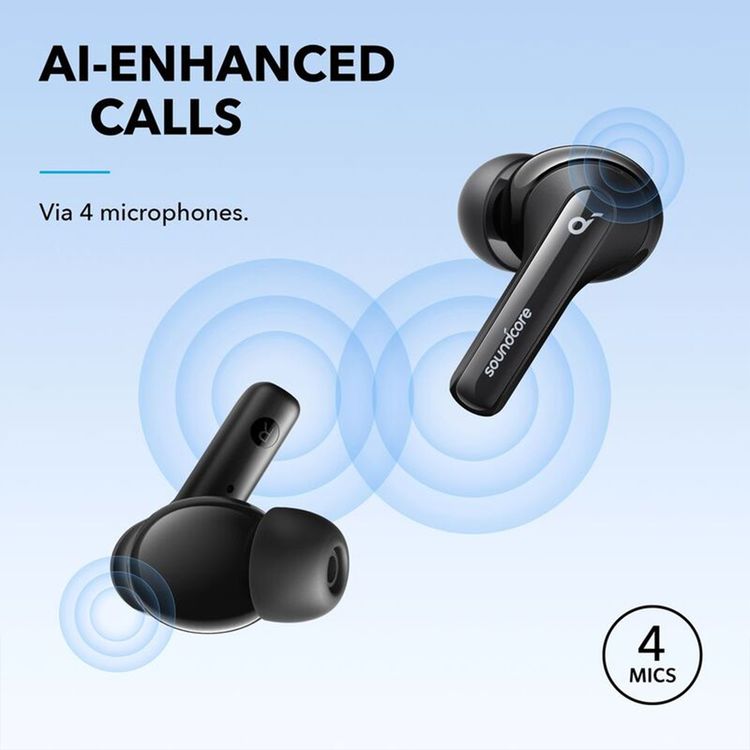 Soundcore Life Note 3i True Wireless Earbuds, Active Noise Cancellation, Quick Charging, In-Ear Earbud Type, Up to 36 Hours Playtime - Black