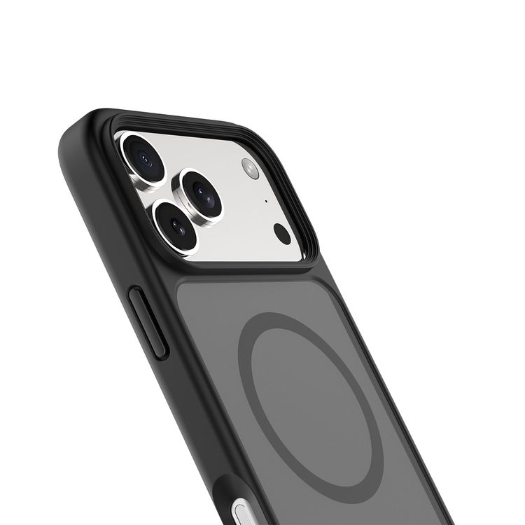 Levelo Matteo Hybrid Kickstand Case with Matte Design for iPhone 17 Pro, Anti-Fingerprint Coating, Impact-Resistant Corners, Raised Bezels for Camera & Screen, MagSafe Compatible, Shock-Resistant Bumper, Drop-Tested - Black