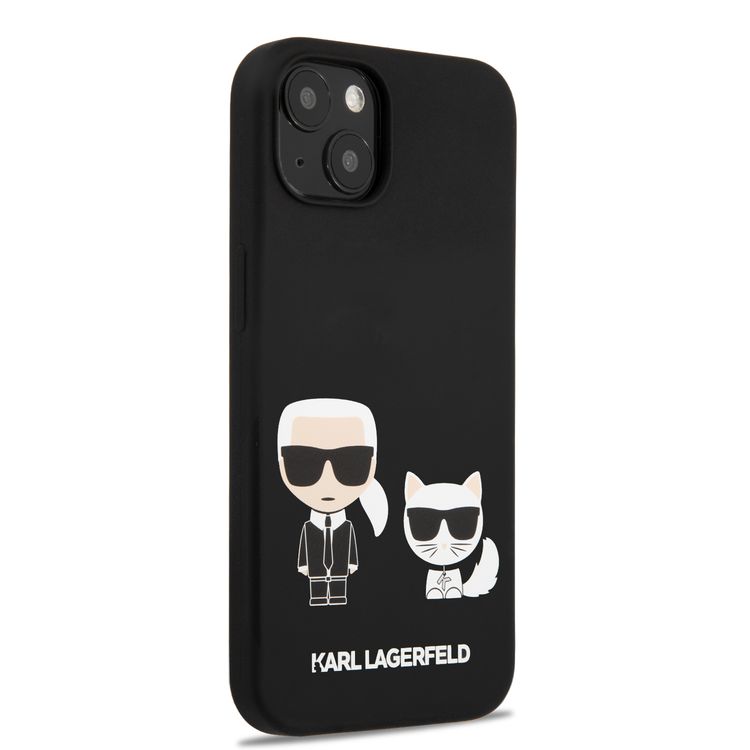 CG MOBILE Karl Lagerfeld Liquid Silicone Case Karl & Choupette Compatible for iPhone 13 Pro Max (6.7") Anti-Scratch, Easy Access to All Ports, Drop Protection & Shock Absorption