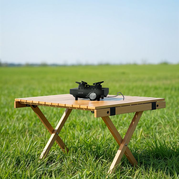 Green Lion Campflame Infrared Camping Stove with Stainless Steel Material, Ceramic Plate Burner Type, 3050W Heat Output, Anti-Skid Feet, Wind Resistant, Safety Pressure Stabilizer - Black