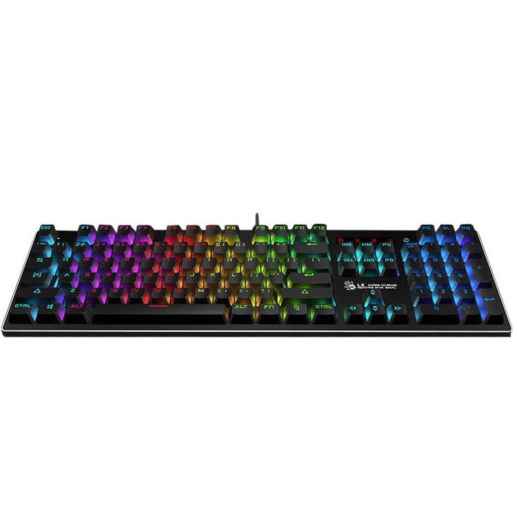Bloody B820R Light Strike RGB Animation Gaming Keyboard, Linear and Smooth, Ultra Durable - Black