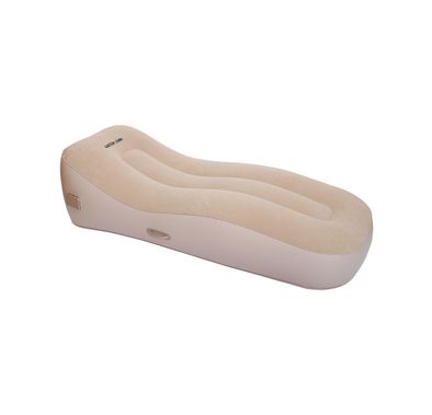 Green Lion Inflatable Air Mattress Sofa with Quick & Easy Setup, Sculpted Comfort Design, 200kg Load Capacity, Leak-Proof Valve, Detachable Air Pump, Easy Carry Handle, PVC 6P Eco-Friendly + Flocking Material - Beige