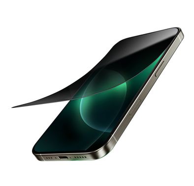 Green Lion 9H Steve Privacy Full Glass Screen Protector for iPhone 16 Pro, Anti-Scratch, Side View Blocking, Highly Responsive, Grease Resistance,  Anti-Fingerprint - Black  