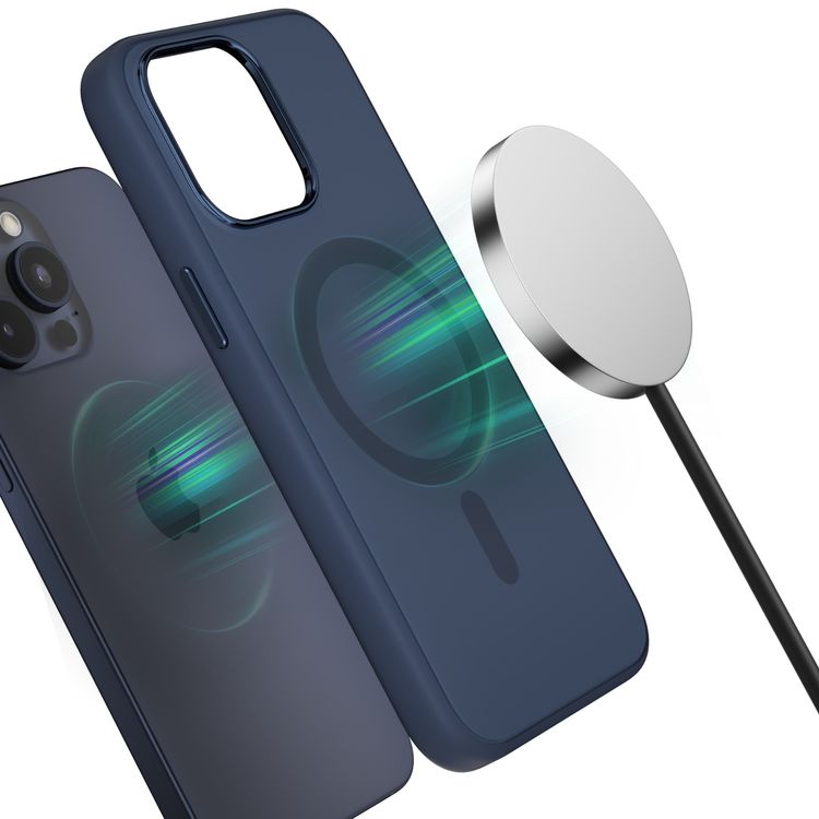 Green Lion iPhone 15 Pro Max For Duo Liquid Silicone Case - Dark Blue