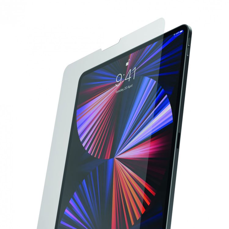 LEVELO Laminated Crystal Clear Tempered Glass Screen Protector Compatible for iPad Pro 12.9" (2021 & 2020) Sensitive Touch, Anti-Scratch, Shock Absorption Protector - Clear