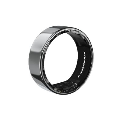 Ultrahuman Ring AIR Smart Ring Size 6, Battery Life 6 Days, 3h Charging Time, iOS & Android Compatible, 24mAh LiPo Battery, Bluetooth Low Energy - Space Silver