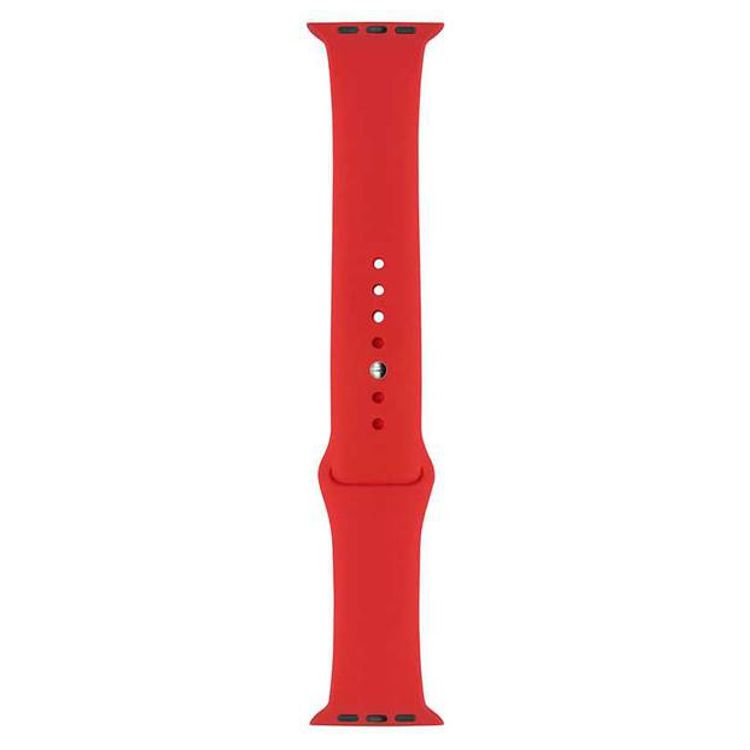 Porodo iGuard Silicone Watch Band Compatible for Apple Watch 38/ 40/ 41mm -Red