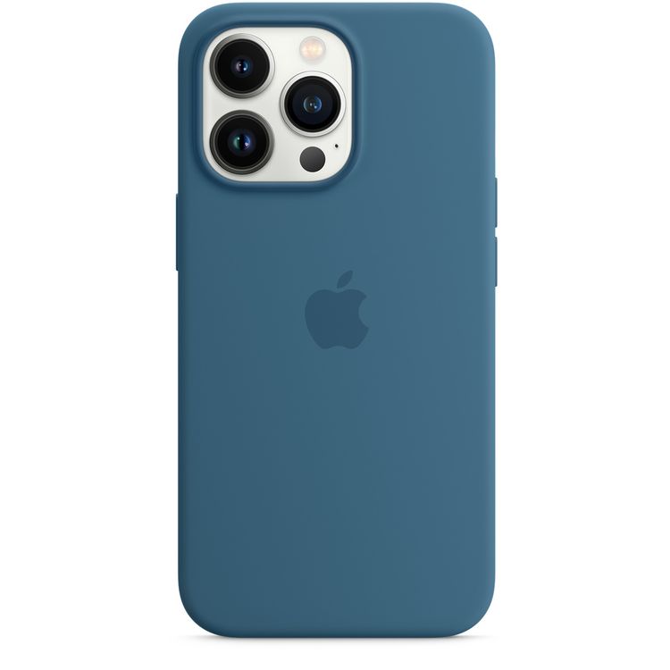 Apple Silicone Case with MagSafe Compatible for iPhone 13 Pro (6.1") – Blue Jay