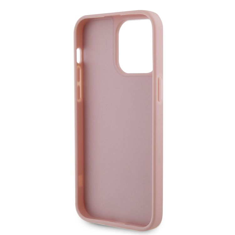 Guess Rhinestone Case with Triangle Logo  - Pink - iPhone 15 Pro Max