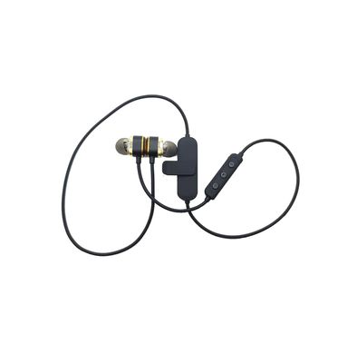 سماعات أذن لاسلكية Budi Stereo داخل الأذن مع أطراف أذن من السيليكون متعددة، صوت ستيريو عالي الوضوح، سماعات مغناطيسية لتخزين سهل، عمر بطارية يصل إلى 14 ساعة، نطاق لاسلكي يصل إلى 10 أمتار، محركات ثنائية الملف - أسود