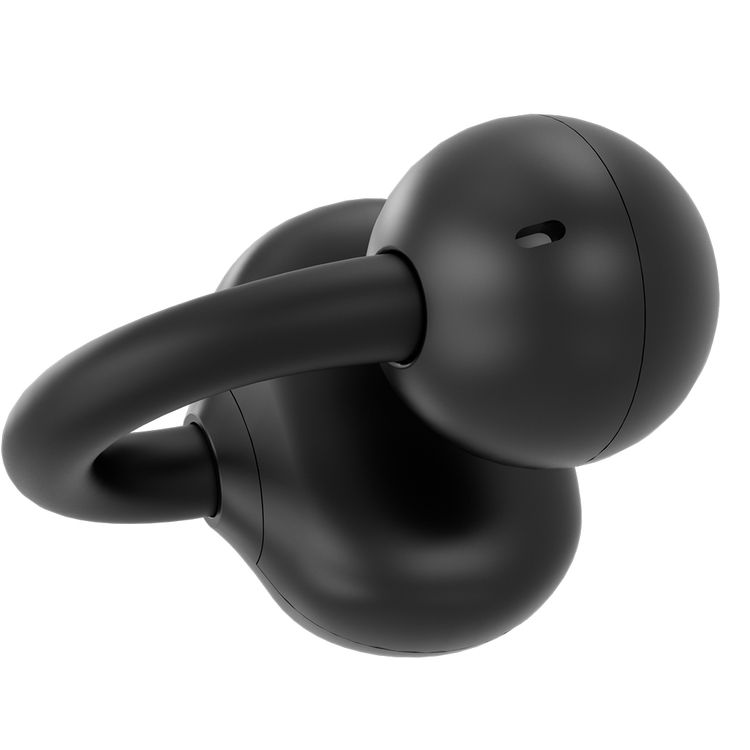 Green Lion Sonix Clip On Earbuds with Environmental Noise Cancellation, Up to 6 Hours of Playtime, 10m Transmission Range, IPX5 Waterproof Rating, Touch Control - Black