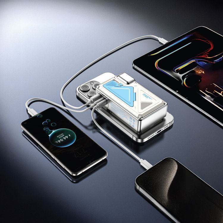 بنك طاقة ماج سيف من باورولوجي، سعة 20000 مللي أمبير/ساعة، مع شاحن حائط، PD 35 وات، شاحن لاسلكي 15 وات، حامل عند الطلب، منفذ USB-A وUSB-C وMicro، مقابس قابلة للتبديل في الولايات المتحدة/الاتحاد الأوروبي/المملكة المتحدة، شاشة LED رقمية - أبيض