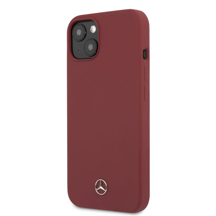 CG MOBILE Mercedes Benz Liquid Silicone Case with Microfiber Lining Compatible for iPhone 13 (6.1") Anti-Scratch, Easy Access to All Ports, Drop Protection