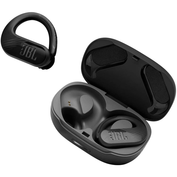 JBL Endurance Peak 2 Waterproof True Wireless In-Ear Sport Headphones, Pure Bass Sound, Bluetooth Headphones 30hours Battery, IPX7 Water & Sweat Proof - Black