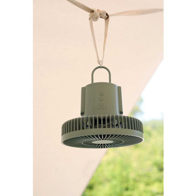 Porodo LifeStyle Outdoor Camping Fan with Remote and LED Light 10000mAh - Green