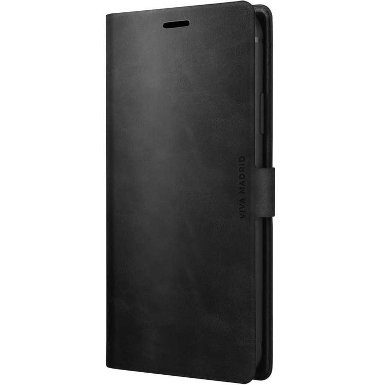 Viva Madrid Finura Cierre Folio Case with Card Slot Compatible for iPhone 12 / 12 Pro ( 6.1" ) Anti-Scratch, Multi-Fold Video Stand Cover Suitable with Wireless Chargers - Black