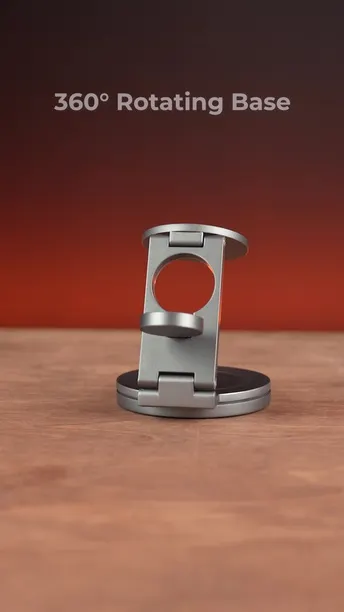 قاعدة الشحن اللاسلكي الدوارة من بورودو لثلاثة أجهزة في الإمارات | مخرج لاسلكي بقوة 15 واط - لون رمادي | (PDFWCH039GY)