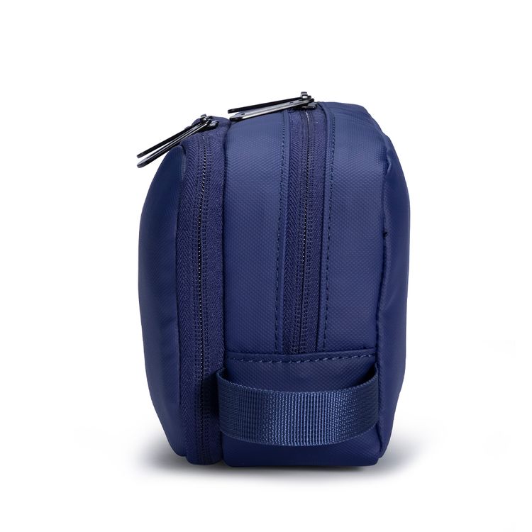 Porodo Ultralite Organizer Pouch with Dual Compartmnts, Zipper Closure, High-Quality Polyester Material, Water-Repellant Surface, Internal Mesh Pockets, Quick-Grab Handle, Compact Design - Navy Blue