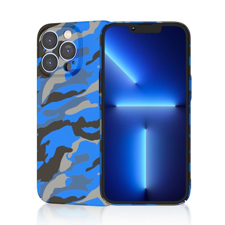 Green Lion PC Camooflage Case for iPhone 13 Pro Max 6`7 - Blue