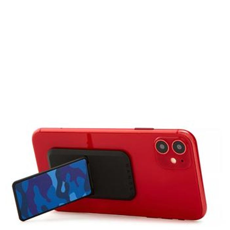Handl Camo Mobile Stand Phone Grip, Pairs with Any Smart Phone, Multi-functional Kickstand, Compatible with Wireless Charging, Phone grip and Stand - Navy
