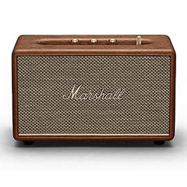 Marshall Acton III Wireless Bluetooth Stereo Speaker, 2 Hours Charging Time, 32 Hours Play Time, Fast Charge, Dust & Water Proof, USB-C Charging Port - Brown